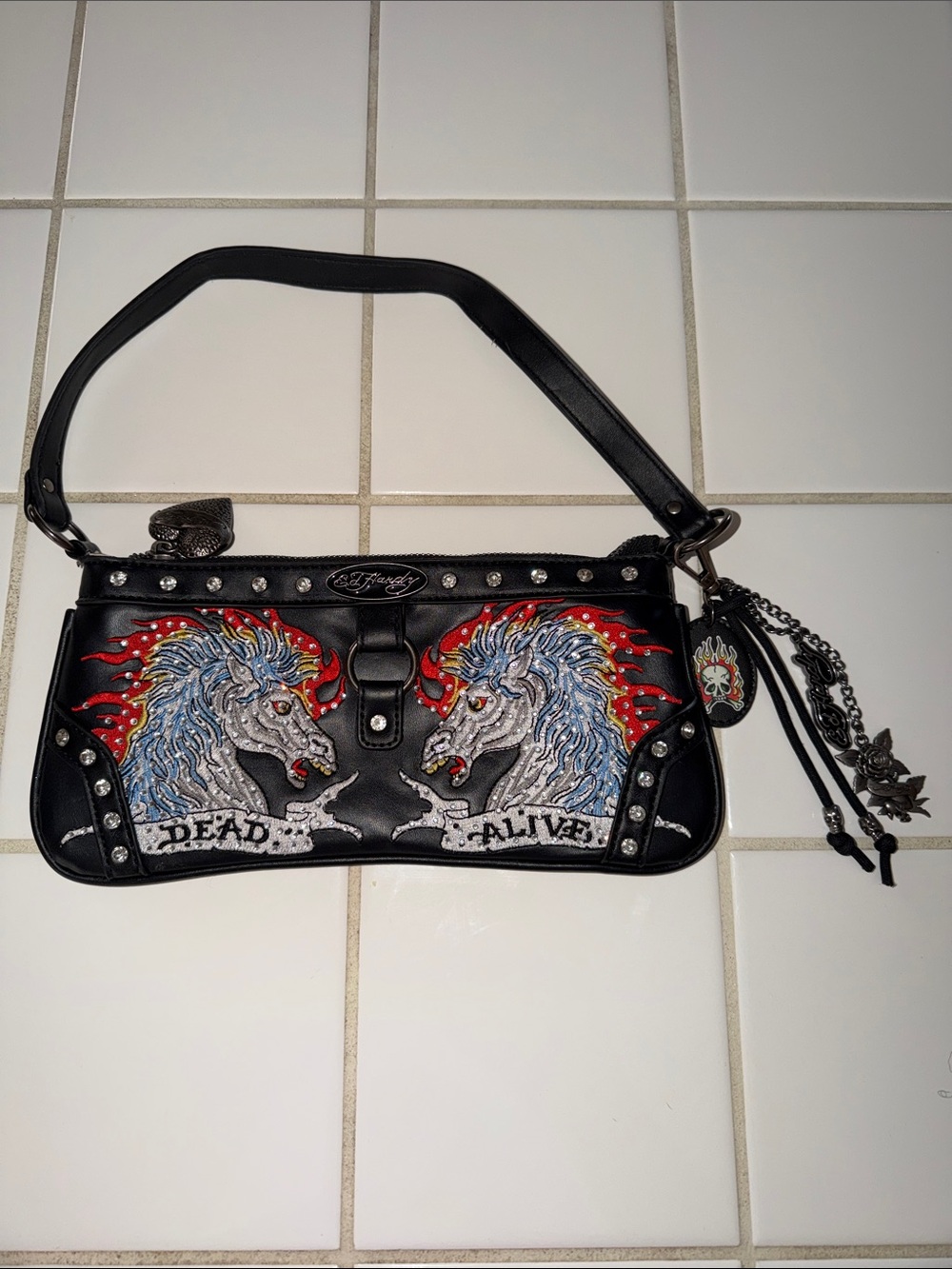 Ed Hardy NWOT RARE Dead Or Alive Shoulder Bag